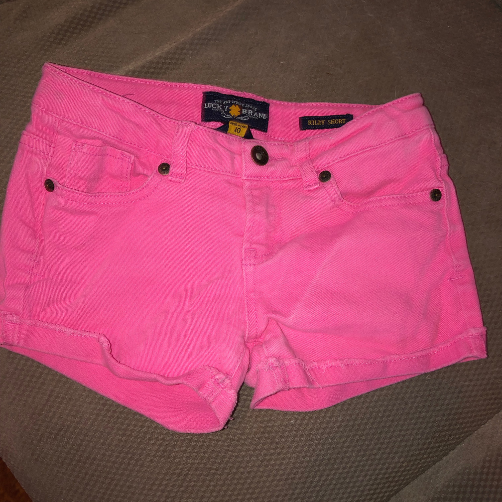 Lucky Brand Girls Jean Shorts Hot Pink Riley Short